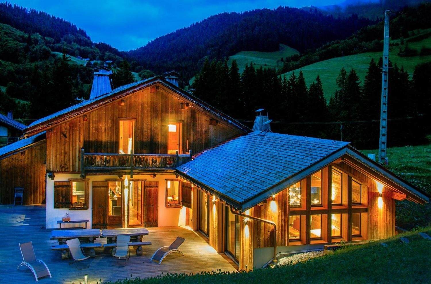 Chalet de charme avec spa extérieur